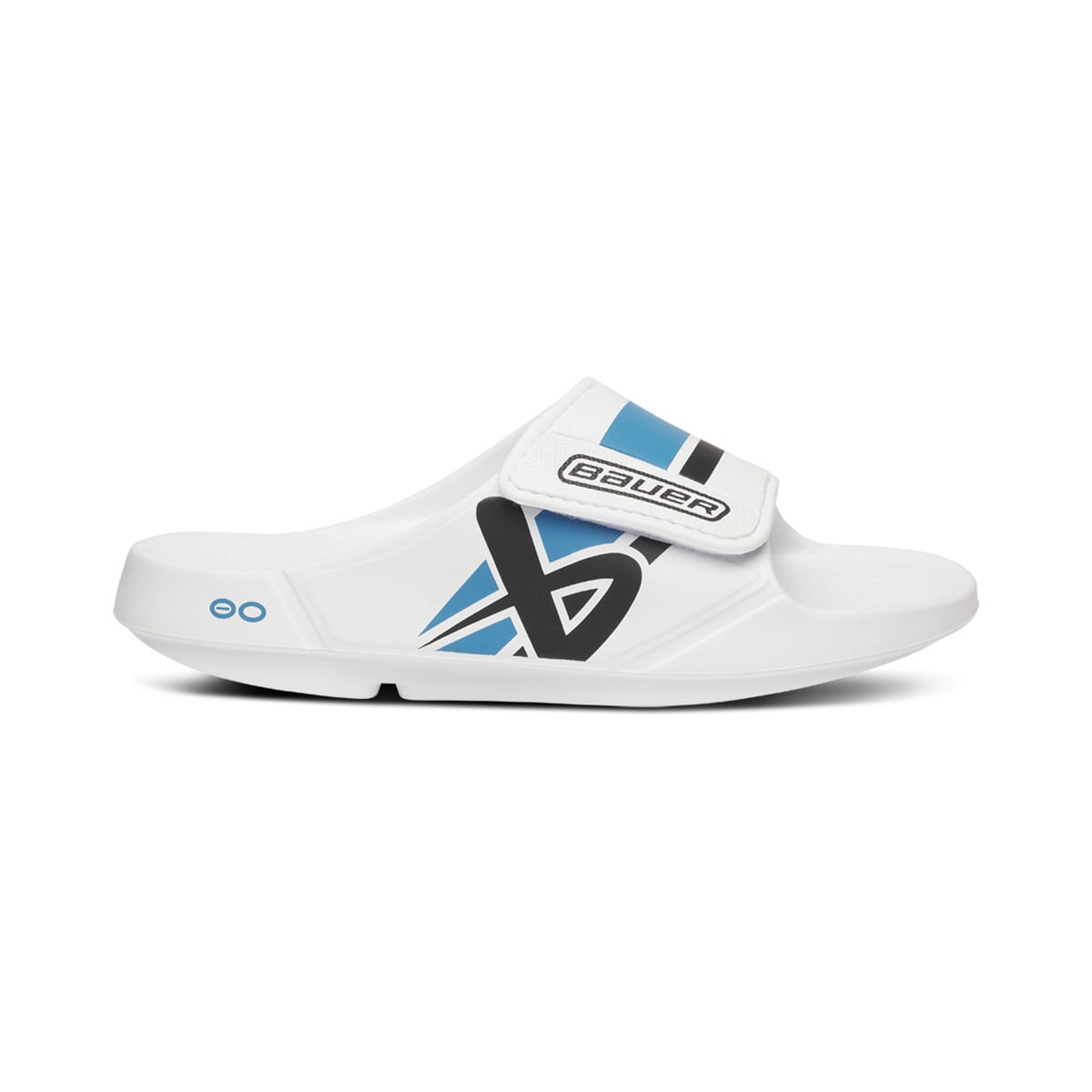 Pantofle BAUER S25 OOFOS SPORT FLEX SLIDE-WHT/BLU (1065477)