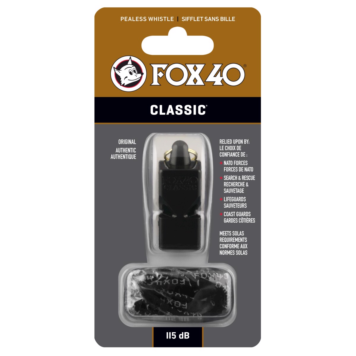 Píšťalka CLASSIC SAFETY blk na krk