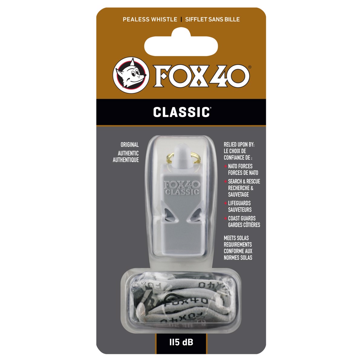 Píšťalka CLASSIC SAFETY white na krk