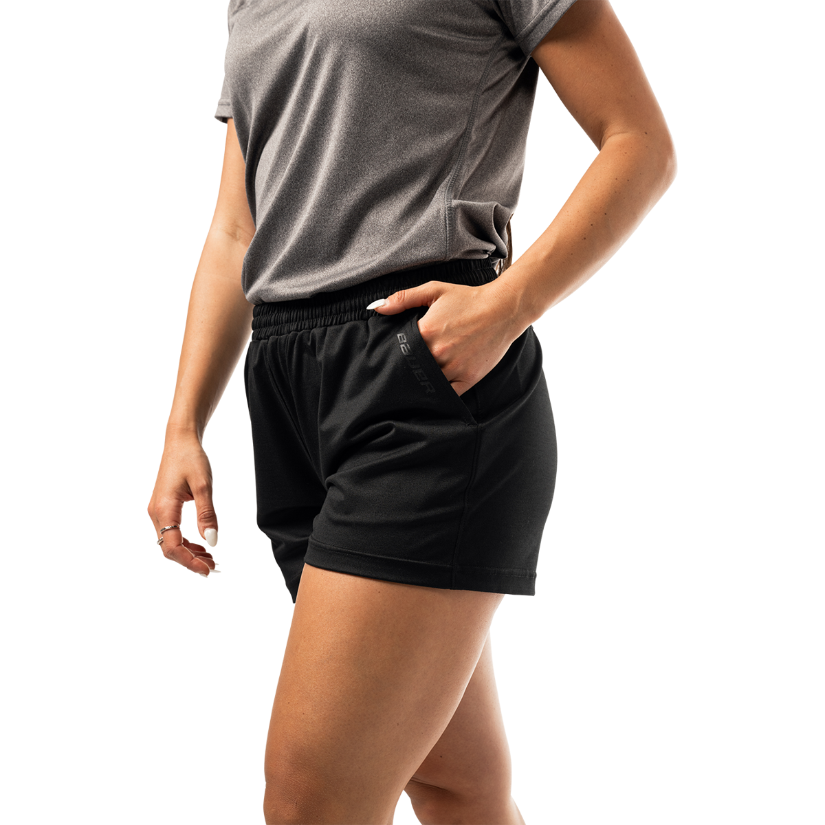 Šortky BAUER S25 WMNS TEAM TRAIN SHORT-BLK (1064622)