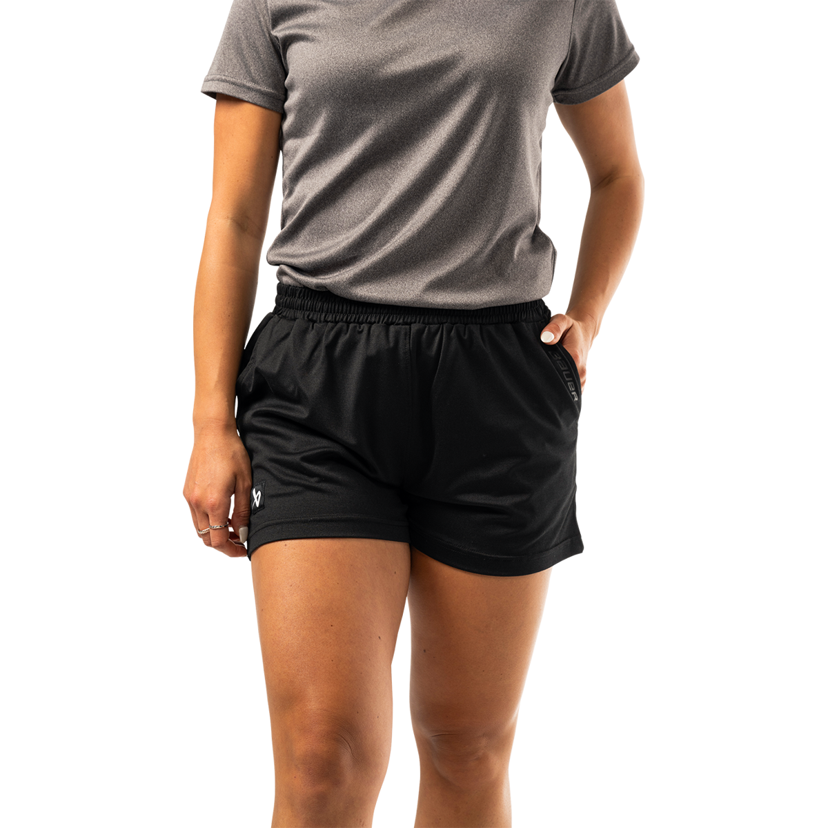 Šortky BAUER S25 WMNS TEAM TRAIN SHORT-BLK (1064622)