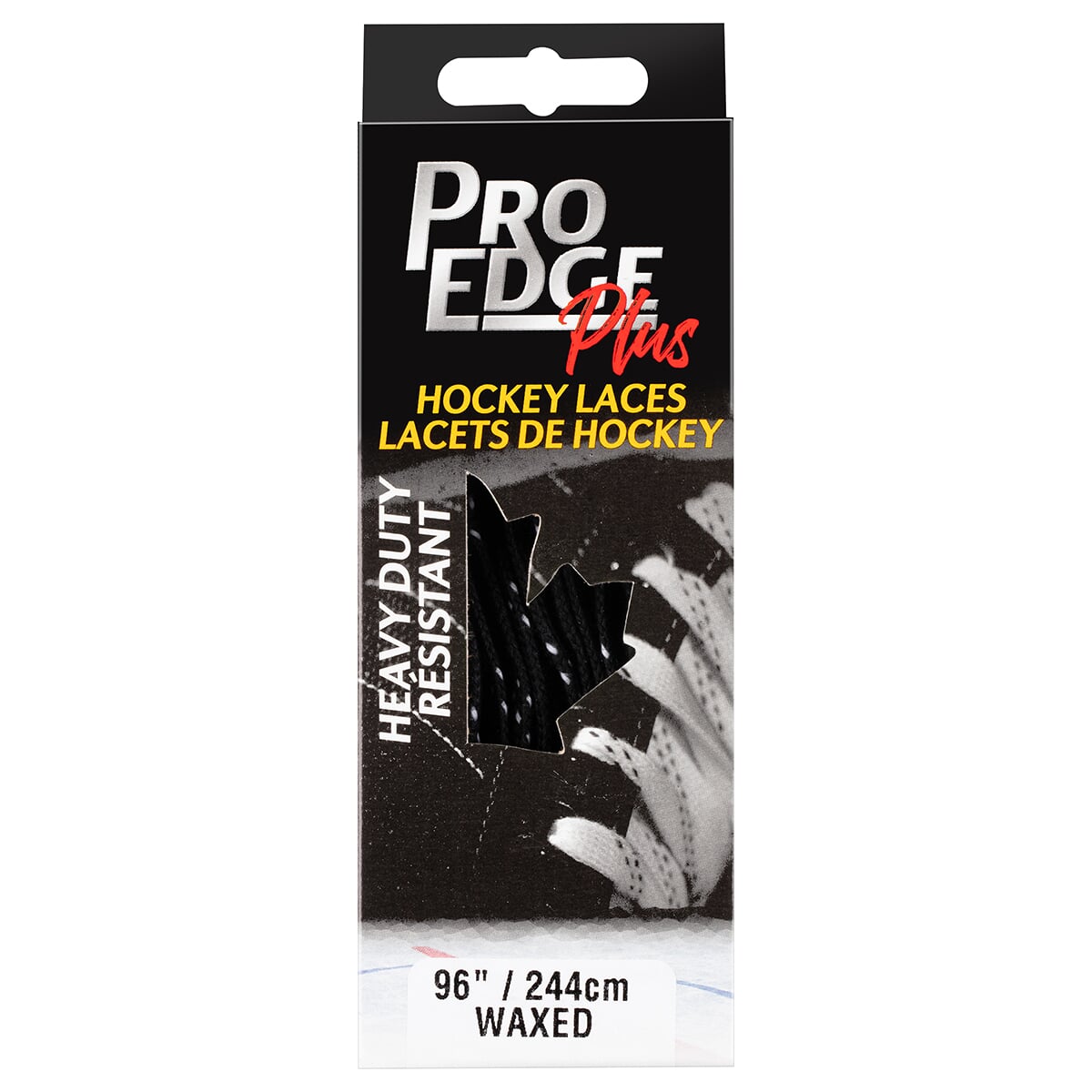 Tkaničky # 60W Black Wide Wax Double Tracer Waxed Lace