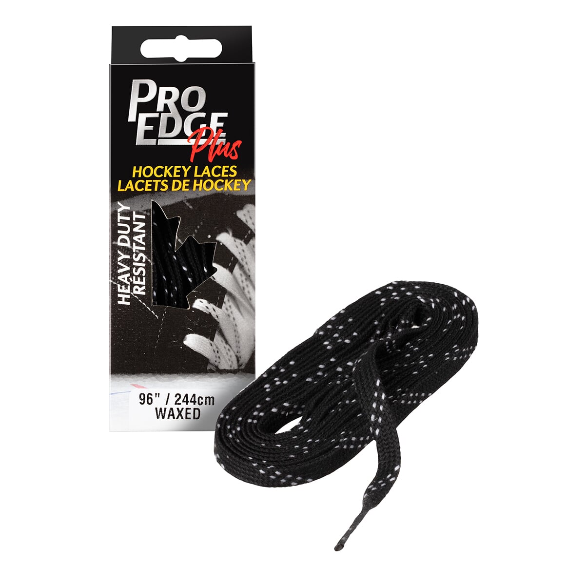 Tkaničky # 60W Black Wide Wax Double Tracer Waxed Lace