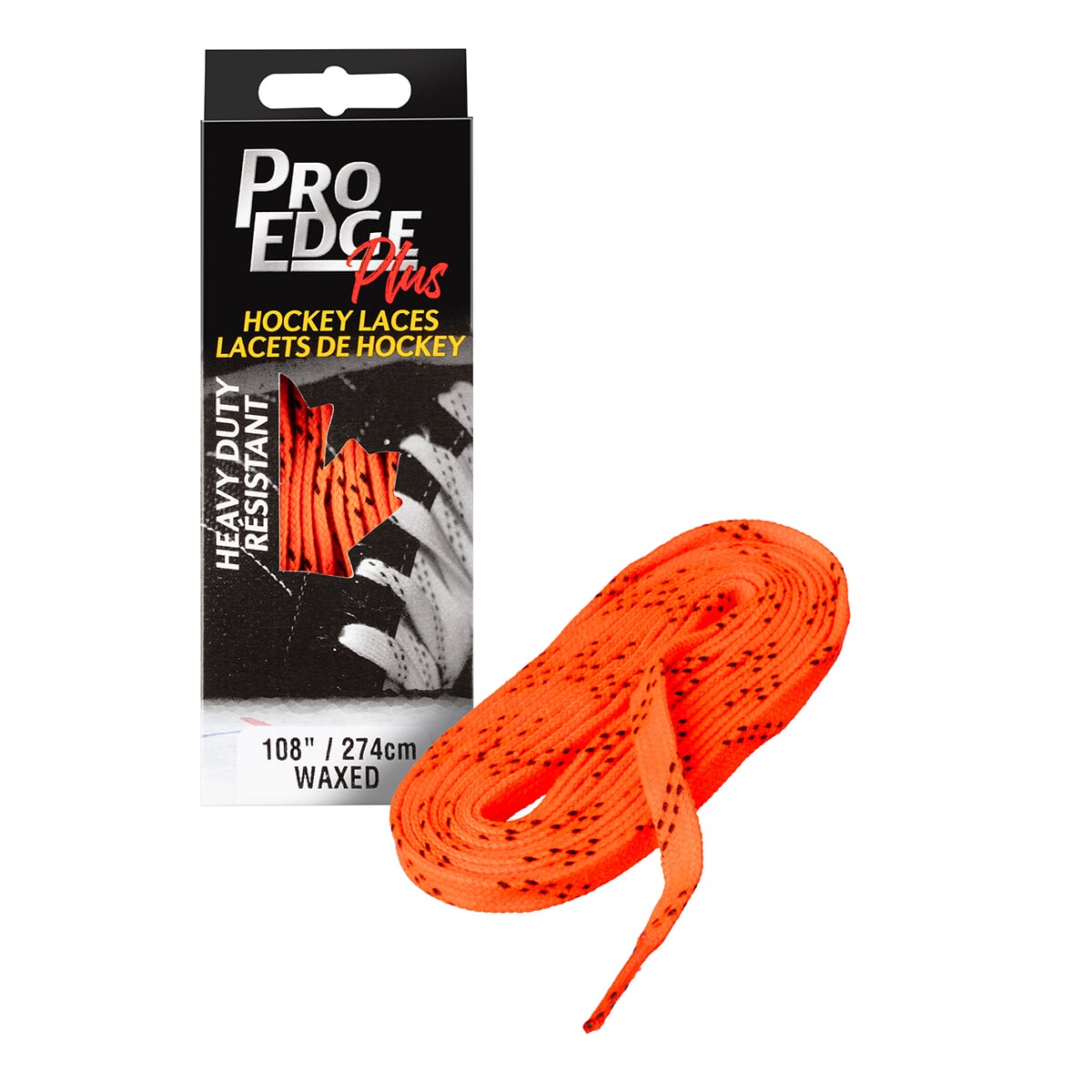Tkaničky # 70N Neon Orange Double Tracer Waxed Lace