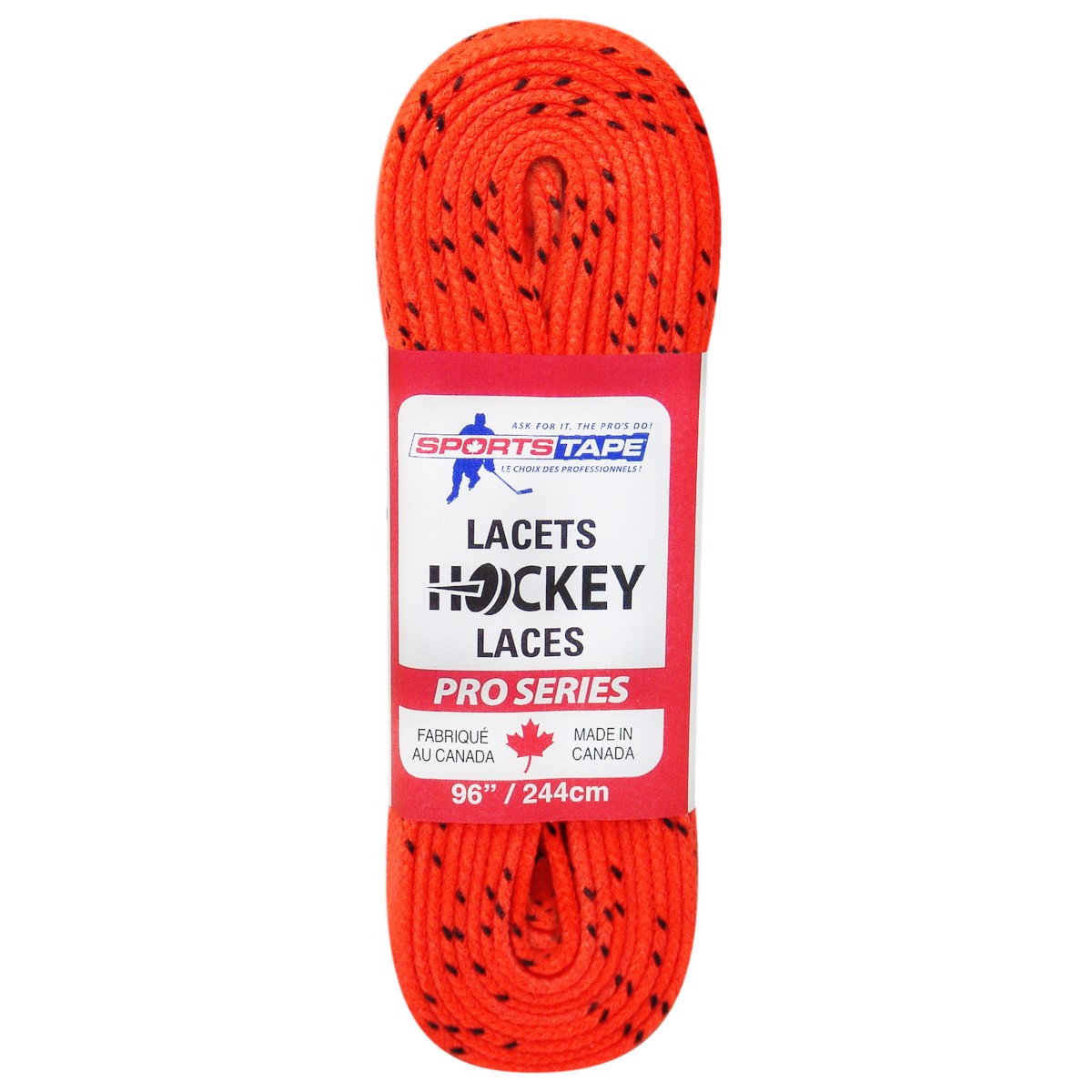 Tkaničky SPORTS. 70N (vosk, 2x prošité) oranžová neon