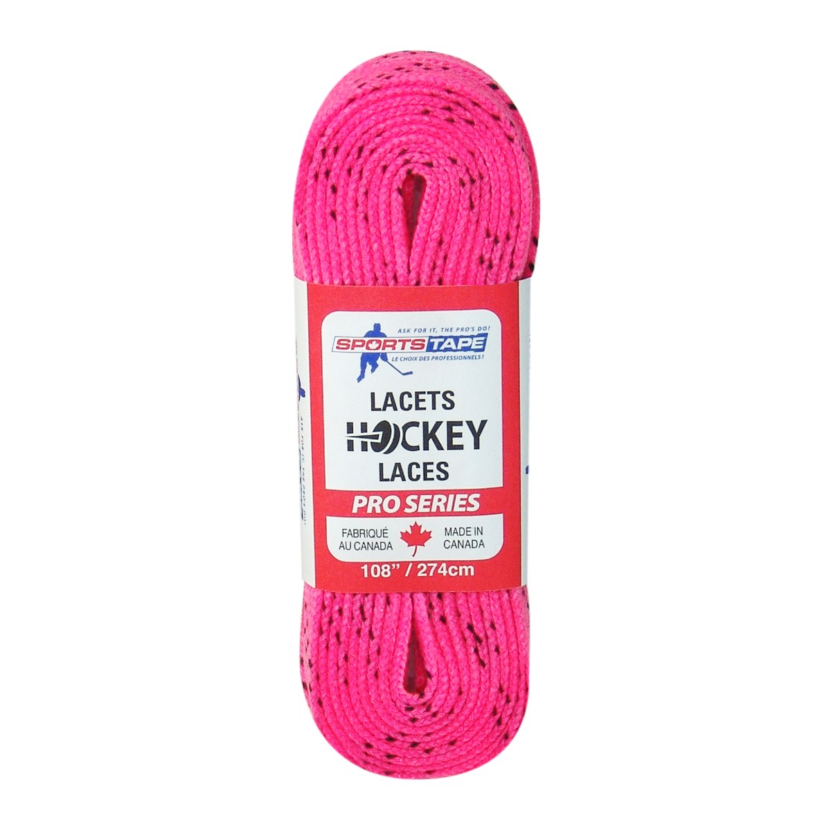 Tkaničky SPORTS. 70N (vosk, 2x prošité) růžová neon