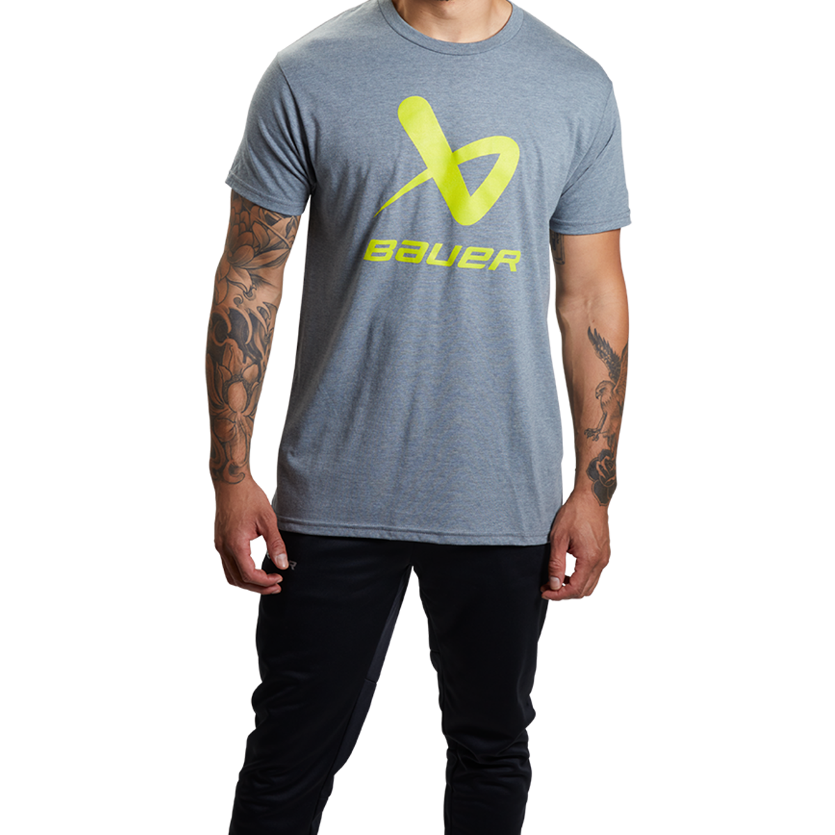 Triko BAUER CORE LOCKUP SS CREW-YTH-GRY (1059727)