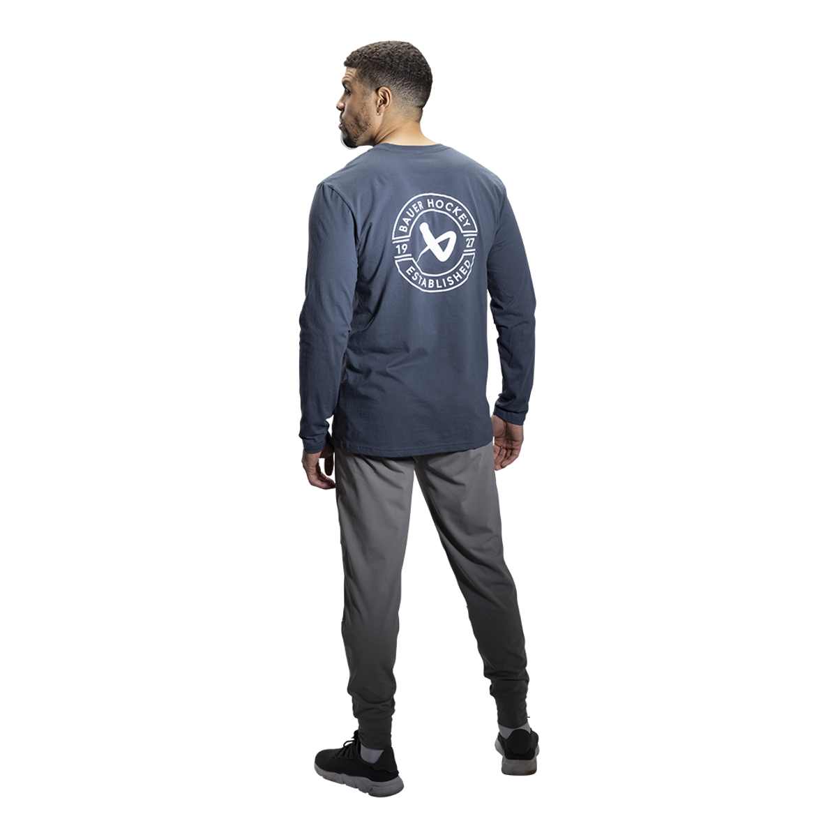 Triko BAUER S22 LS HERITAGE TEE - SR- GRY (1060359)