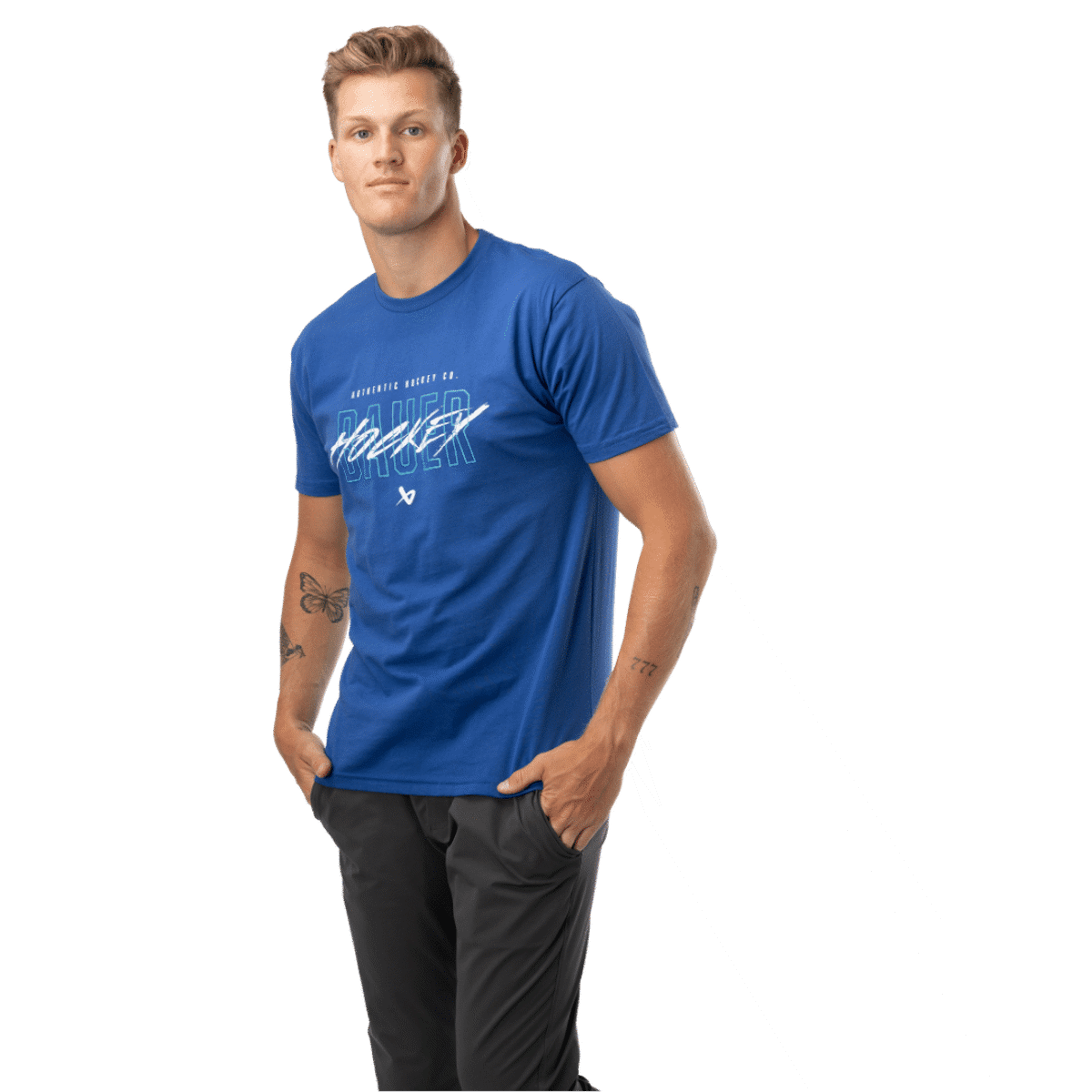 Triko BAUER S24 AUTHENTIC HOCKEY TEE-SR-BLU (1063390)