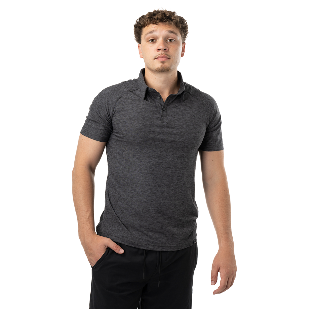Triko BAUER S24 FLC CORE PERF POLO-SR-GRY (1063381)