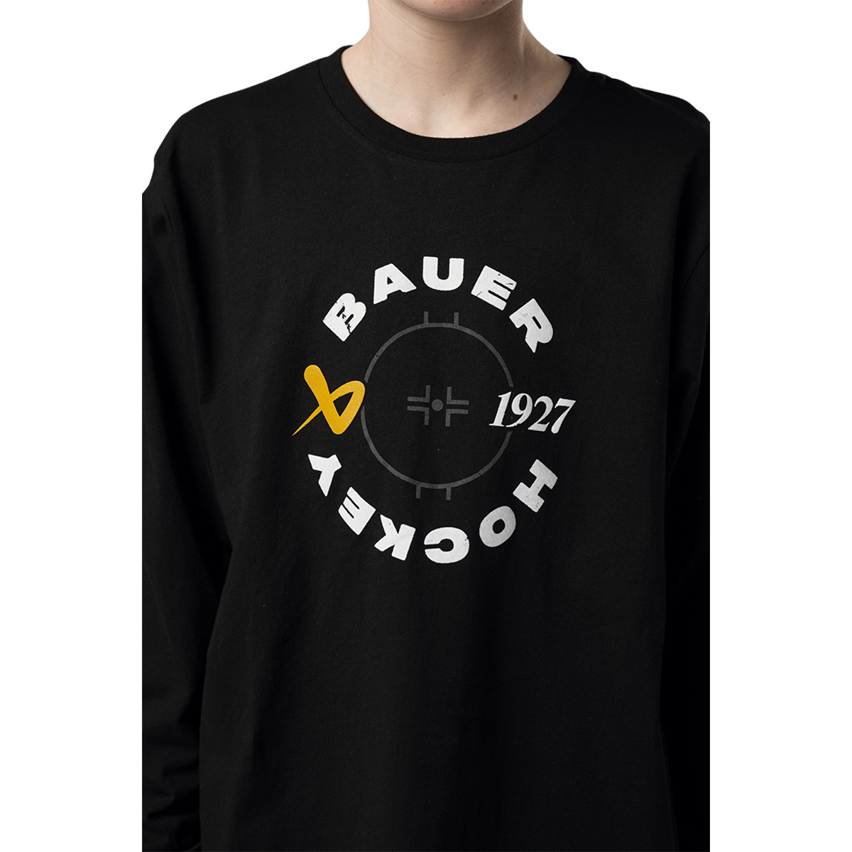 Triko BAUER S24 GRAPHIC LONGSLEEVE TEE-YTH-BLK (1064064)