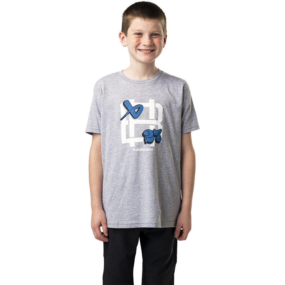 Triko BAUER S24 GRAPHIC TEE-YTH-GRY (1064063)