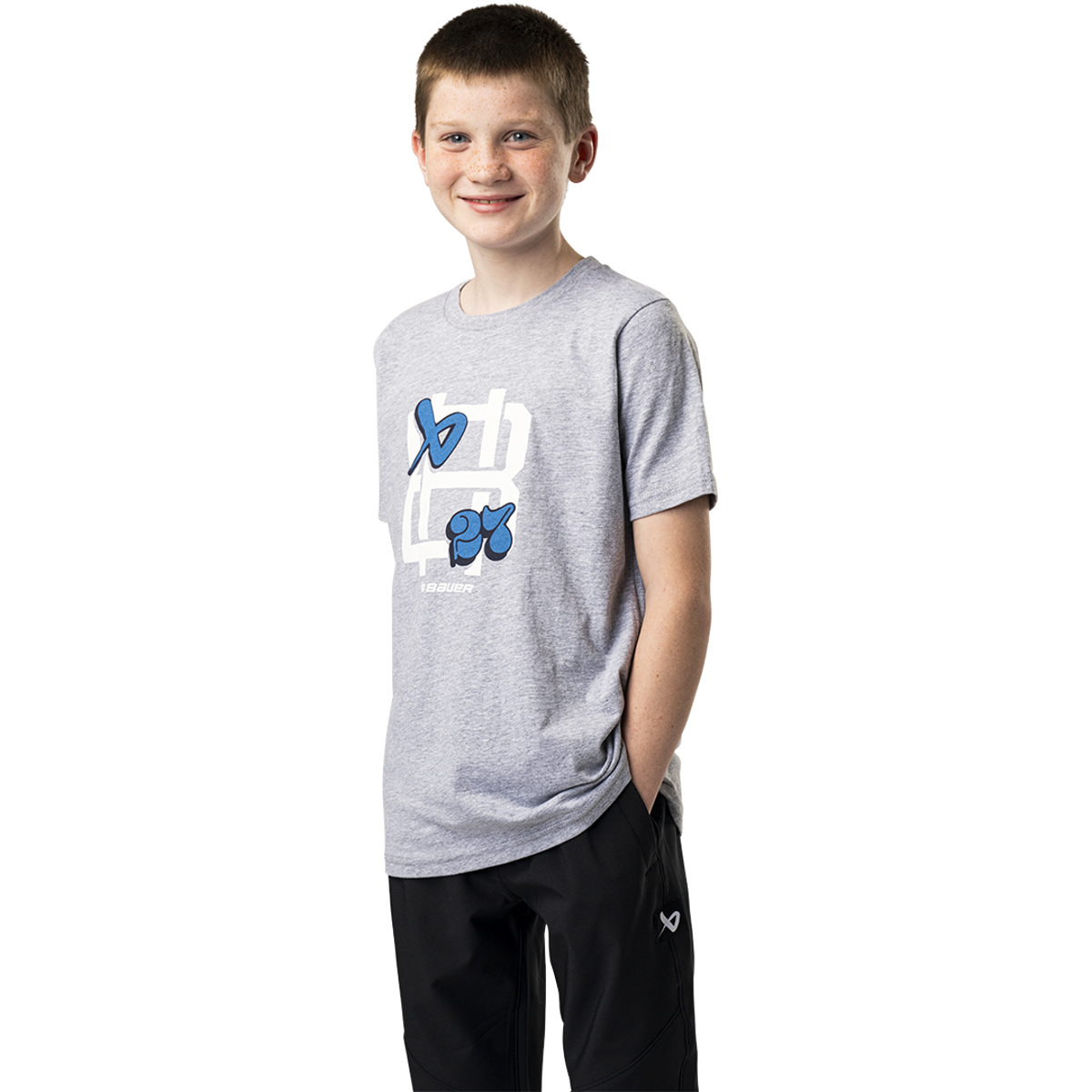 Triko BAUER S24 GRAPHIC TEE-YTH-GRY (1064063)