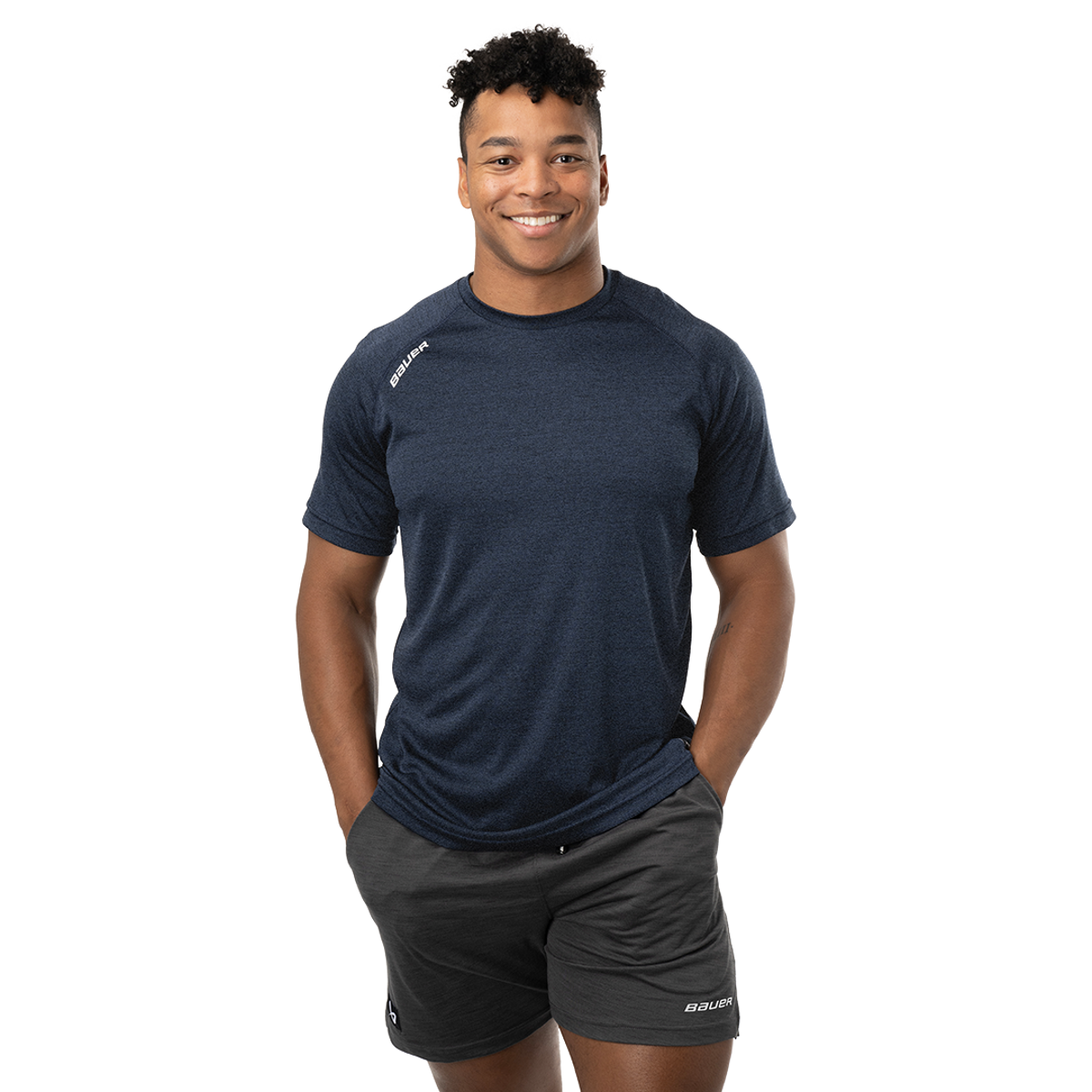 Triko BAUER S24 TEAM SS TECH TEE-SR-NAV (1063254)