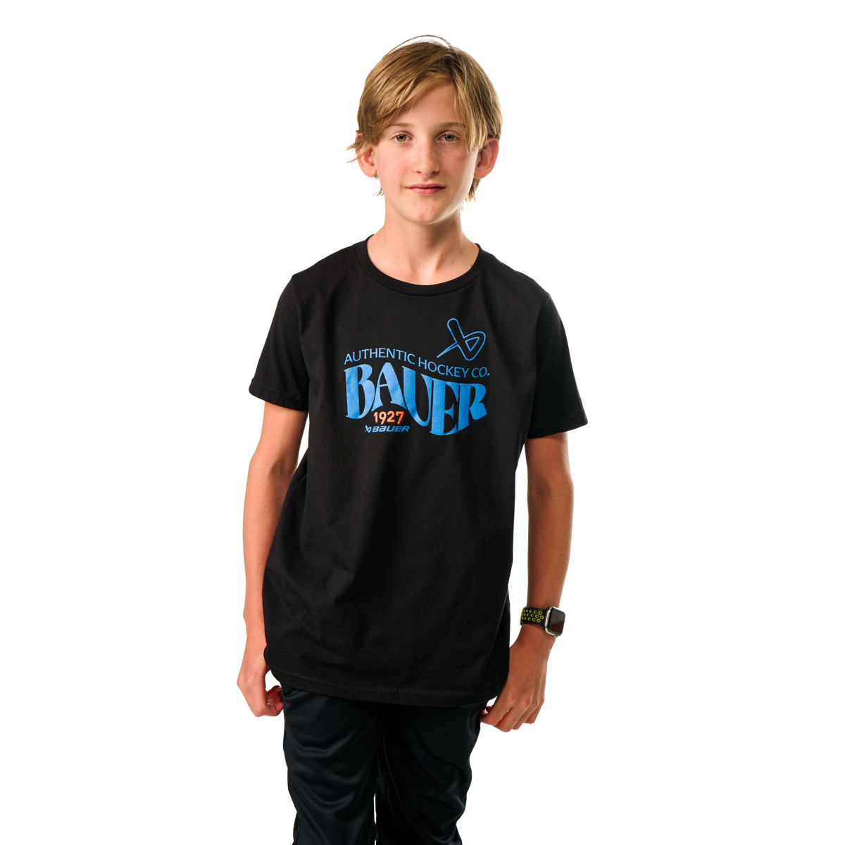 Triko BAUER S25 1927 GRAPHIC TEE-YTH-BLK (1064744)