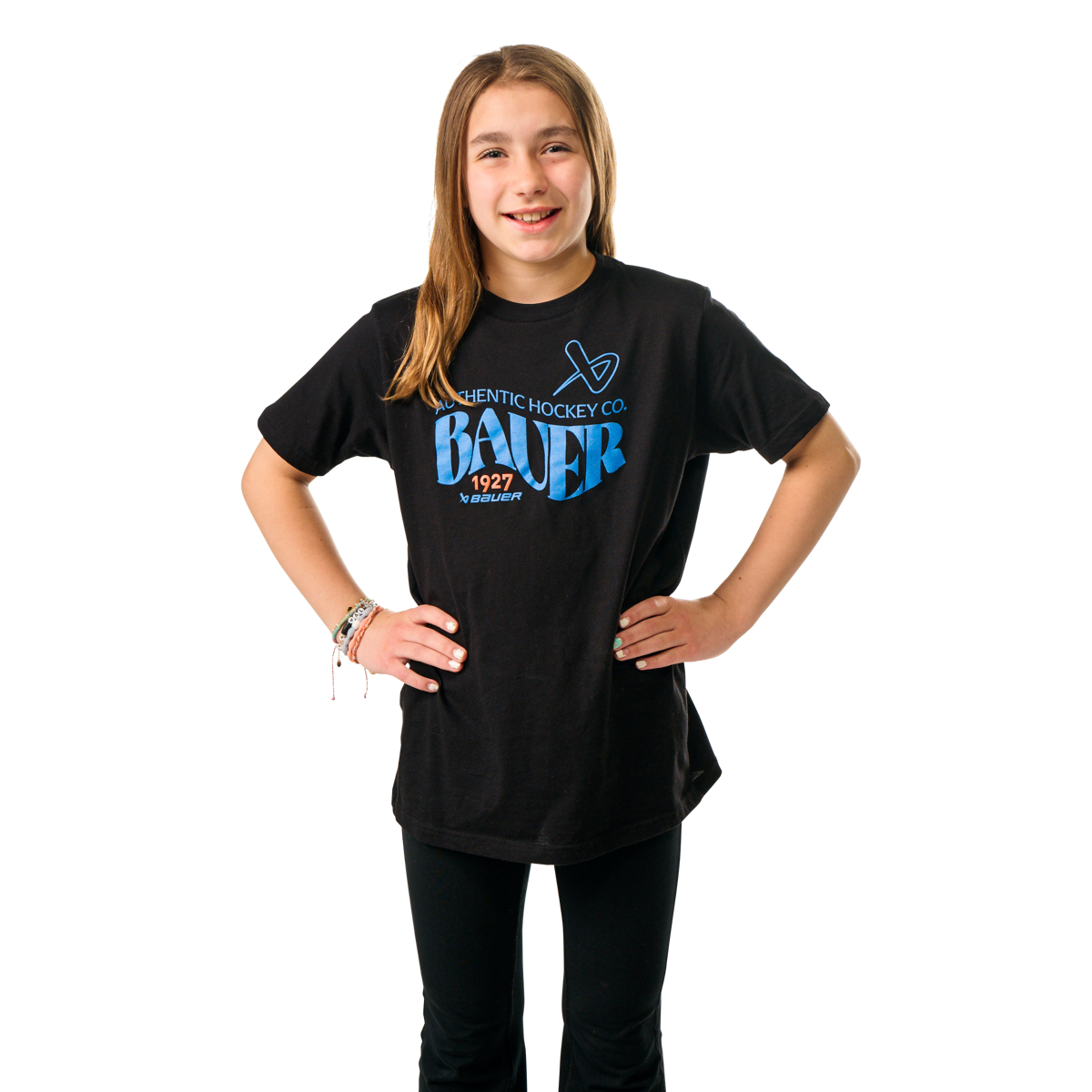 Triko BAUER S25 1927 GRAPHIC TEE-YTH-BLK (1064744)