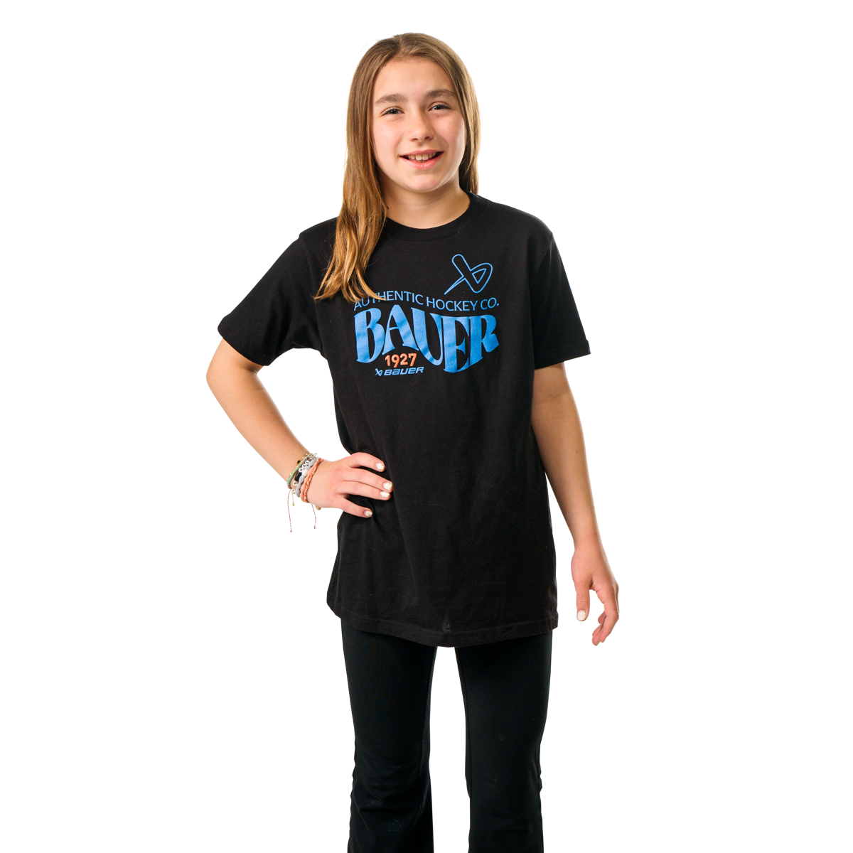 Triko BAUER S25 1927 GRAPHIC TEE-YTH-BLK (1064744)