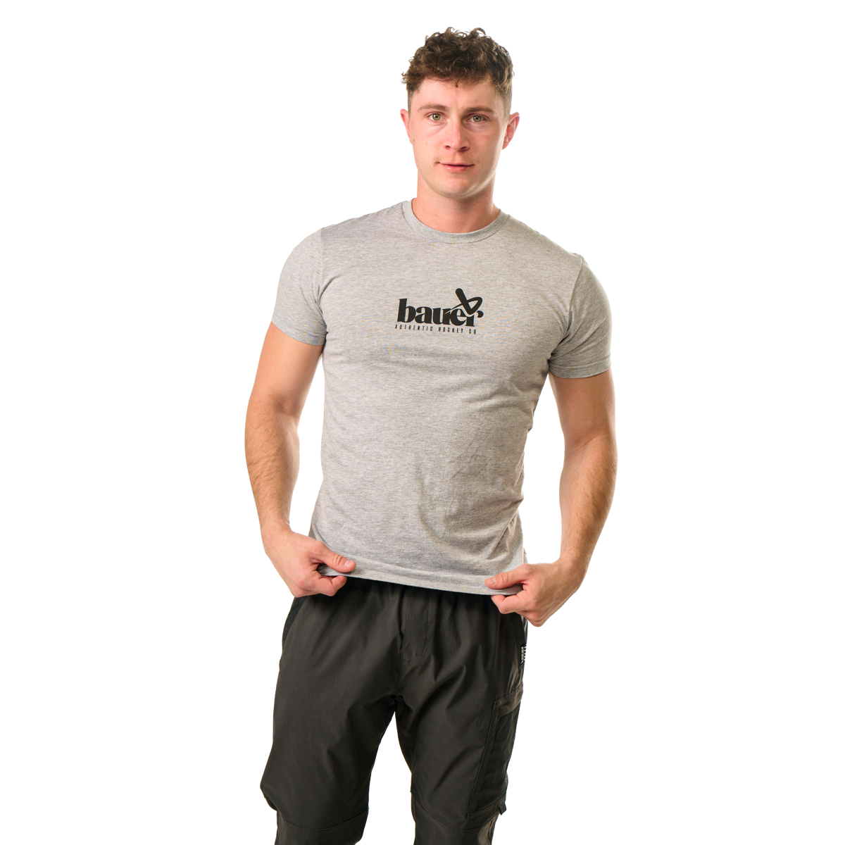 Triko BAUER S25 AUTHENTIC HOCKEY TEE-SR-HGRY (1064691)