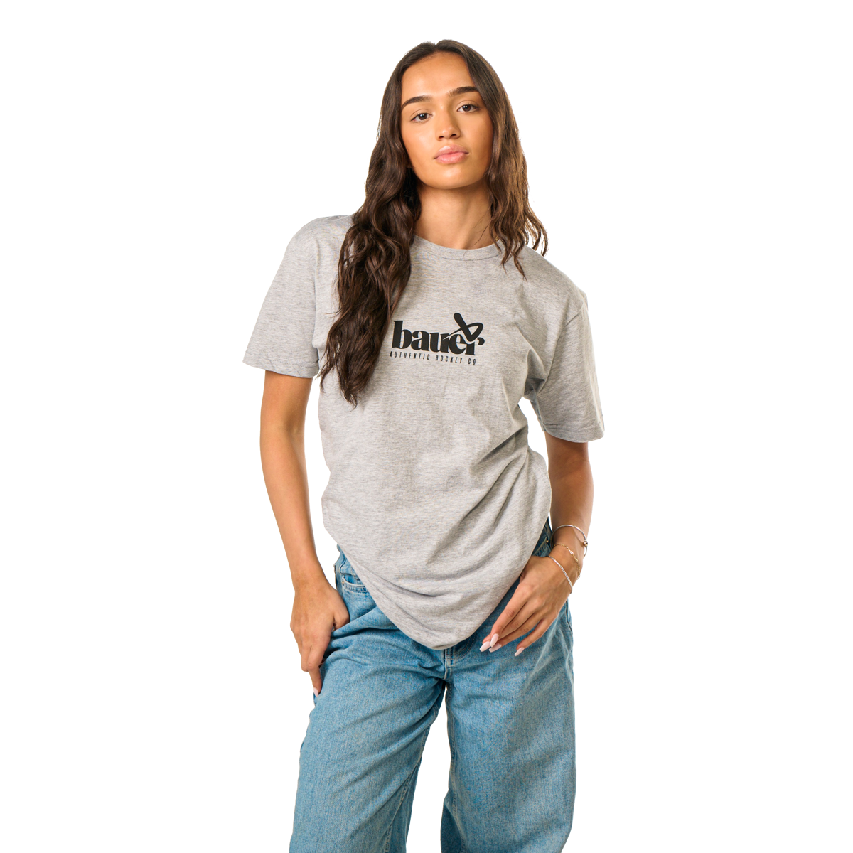 Triko BAUER S25 AUTHENTIC HOCKEY TEE-SR-HGRY (1064691)