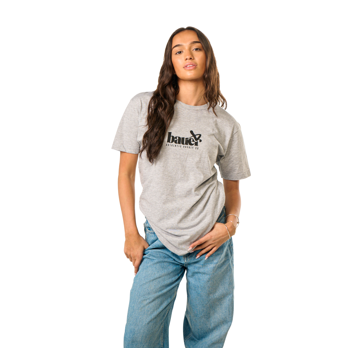 Triko BAUER S25 AUTHENTIC HOCKEY TEE-SR-HGRY (1064691)