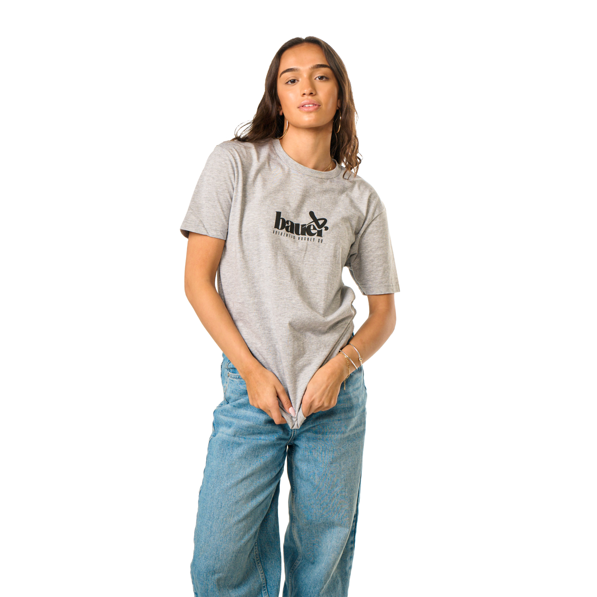 Triko BAUER S25 AUTHENTIC HOCKEY TEE-SR-HGRY (1064691)