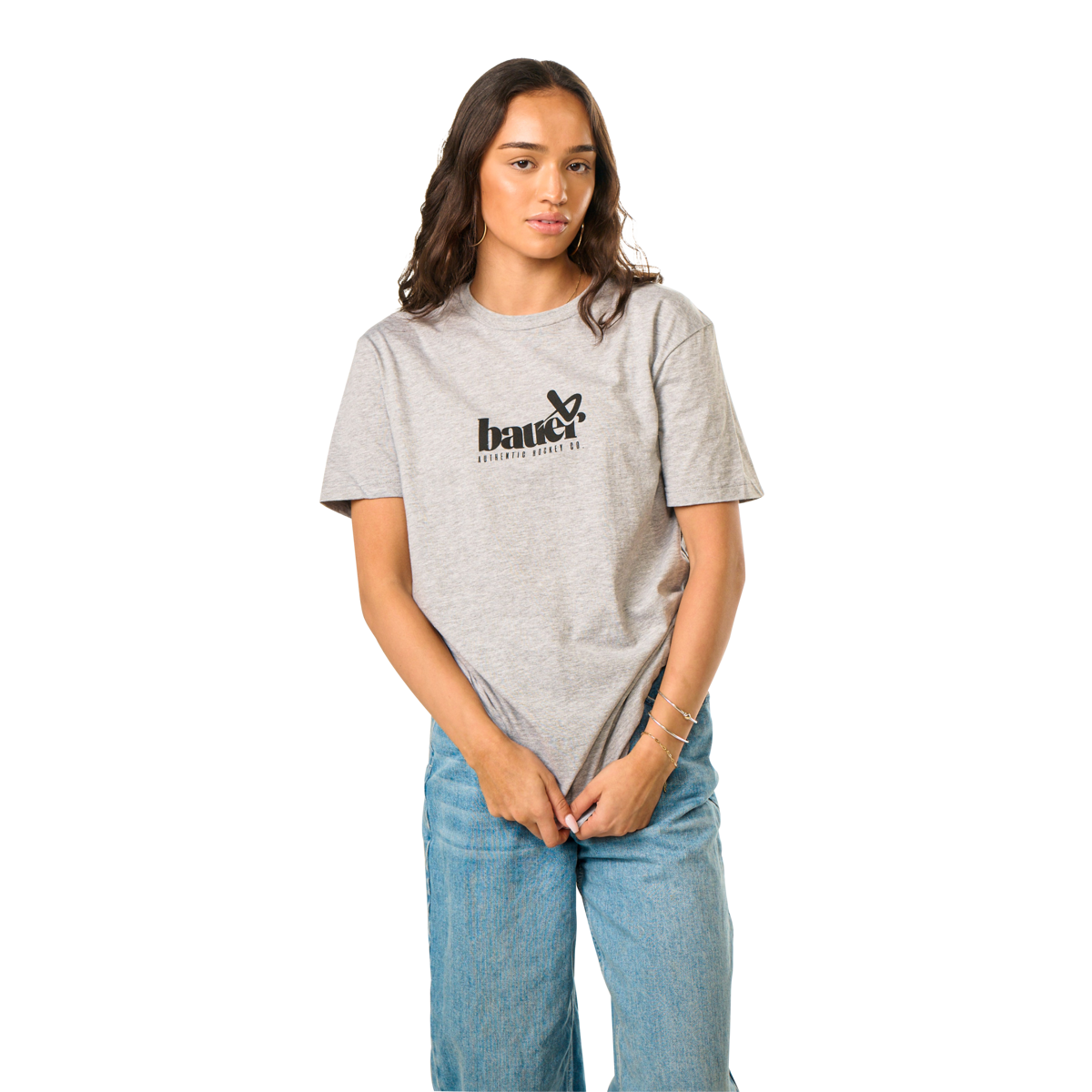 Triko BAUER S25 AUTHENTIC HOCKEY TEE-SR-HGRY (1064691)