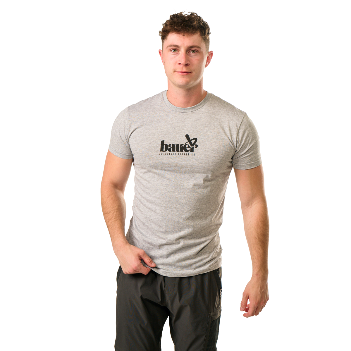 Triko BAUER S25 AUTHENTIC HOCKEY TEE-SR-HGRY (1064691)