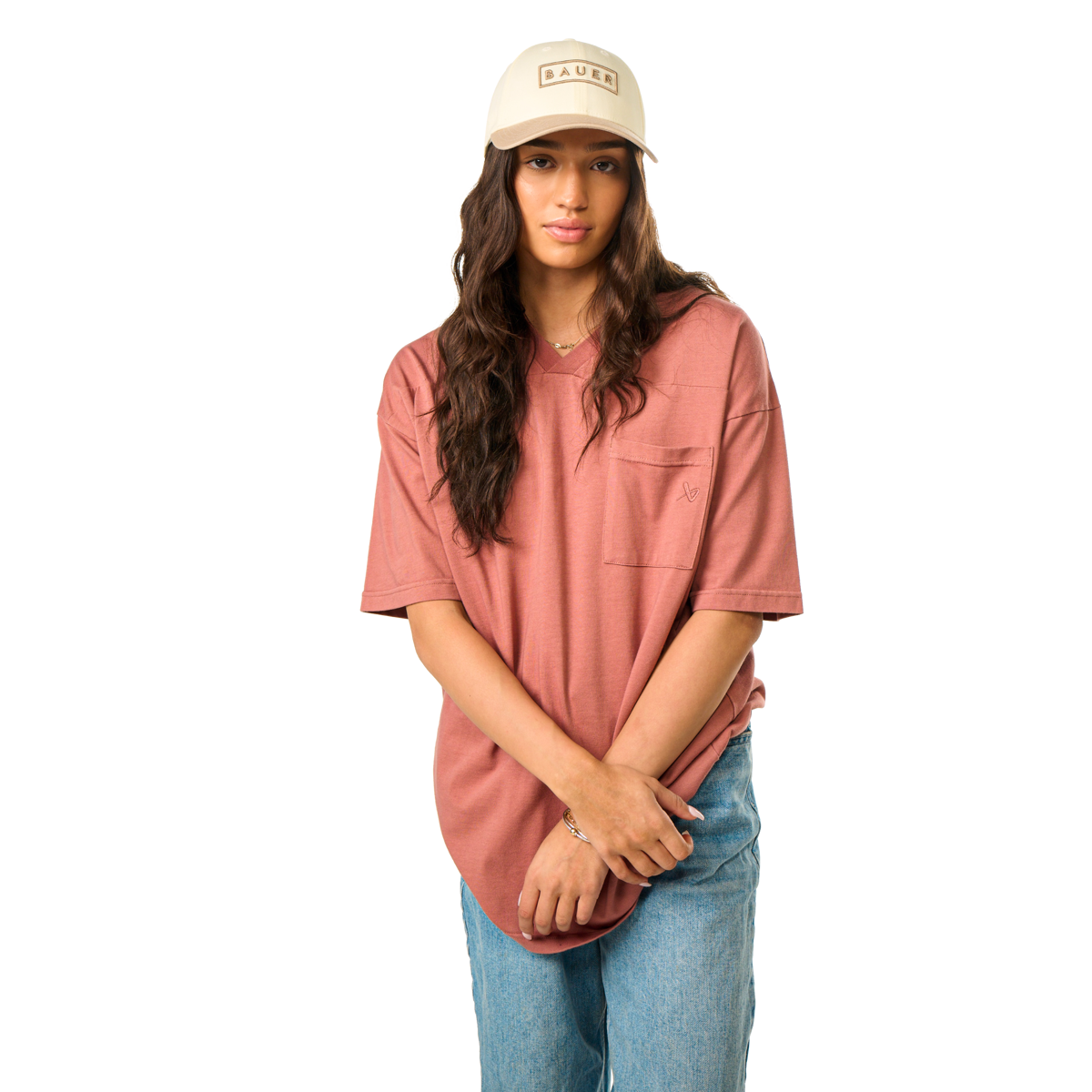 Triko BAUER S25 BOXY POCKET TEE-SR-CLAY (1064676)