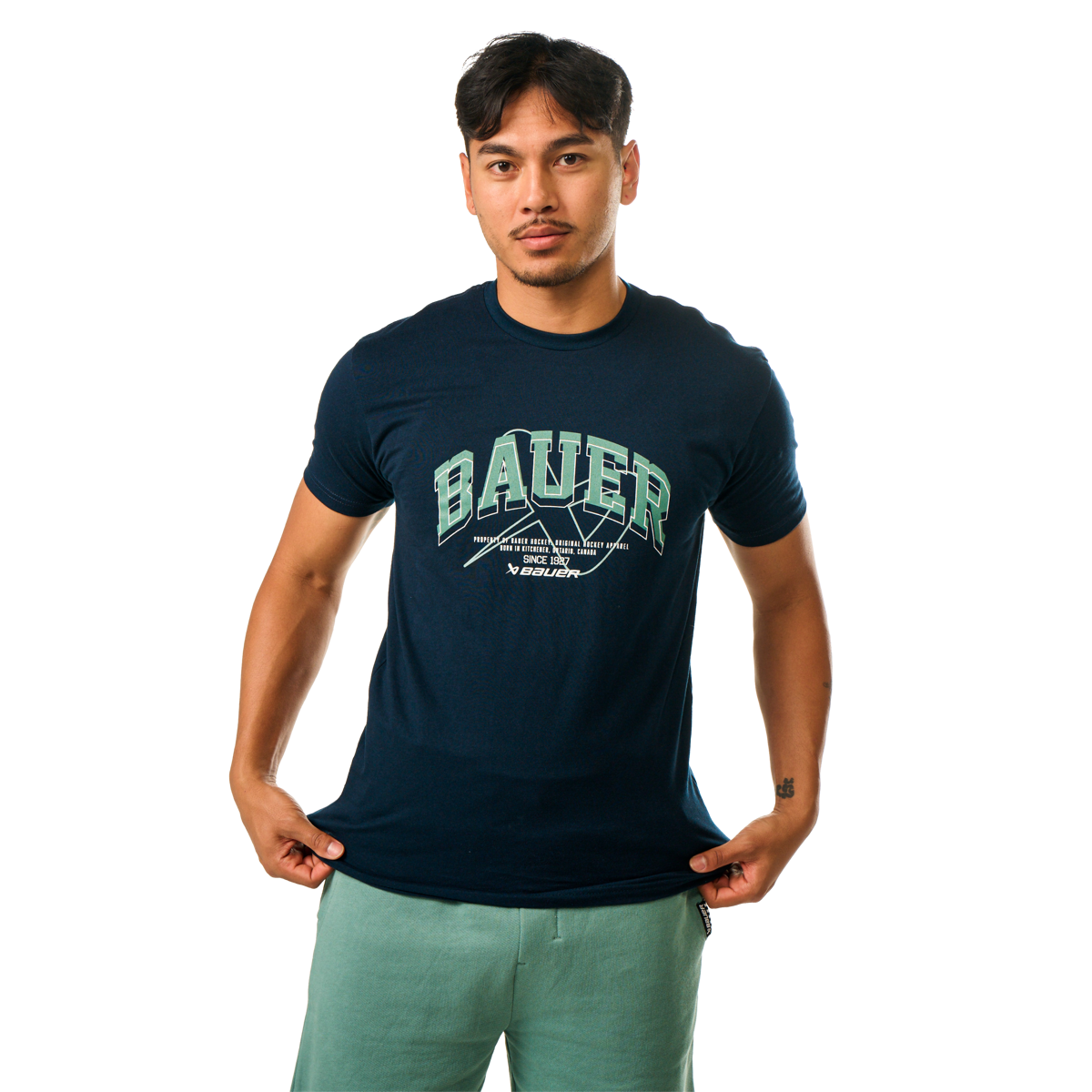 Triko BAUER S25 COLLEGIATE TEE-SR-DK NVY (1064690)