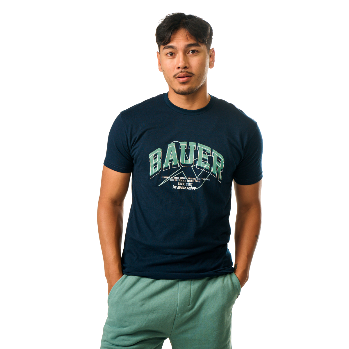 Triko BAUER S25 COLLEGIATE TEE-SR-DK NVY (1064690)