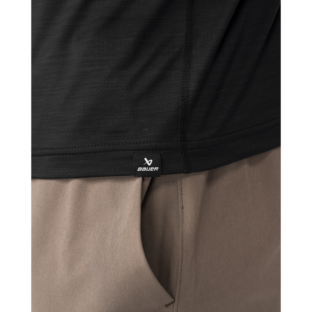 Triko BAUER S25 FLC CORE LS TECH TEE-SR-BLK (1065215)
