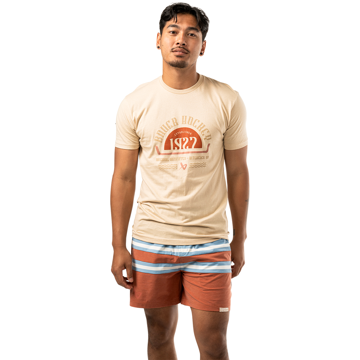 Triko BAUER S25 GRAPHIC TEE-SR-CREAM (1064726)