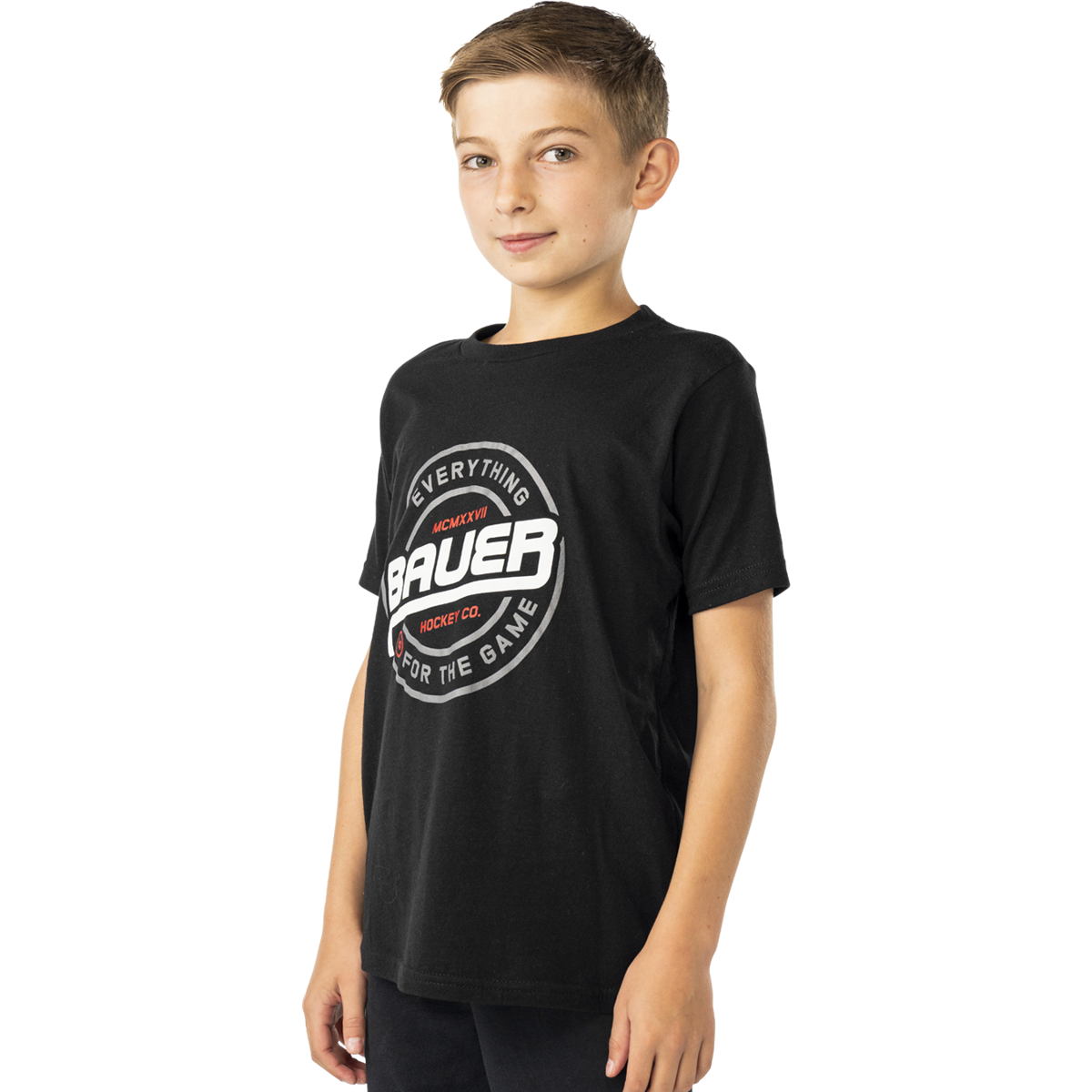 Triko BAUER S25 GRAPHIC TEE-YTH-BLK (1065122)