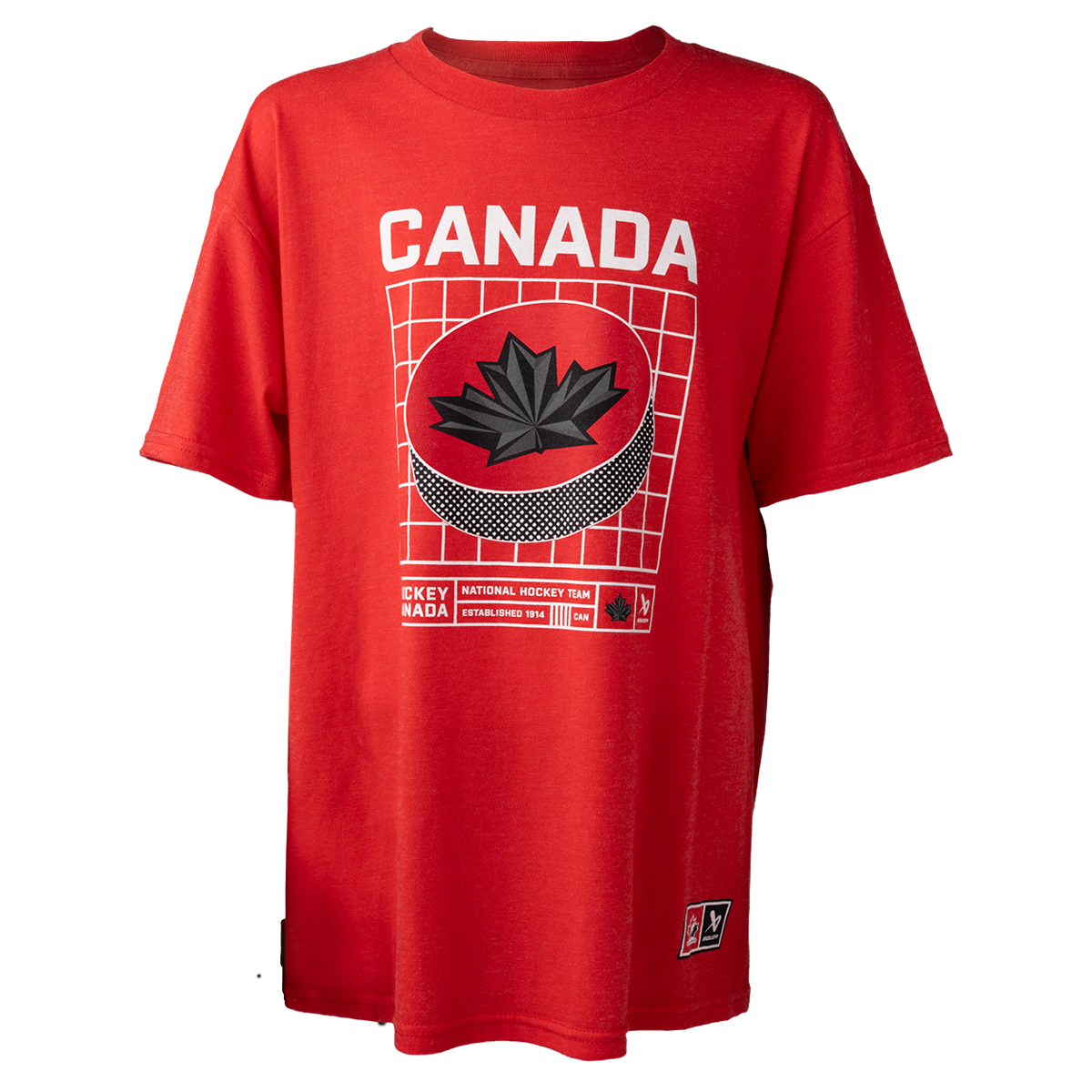Triko BAUER S25 HC OLY SS PUCK TEE-YTH-RED (1066408)