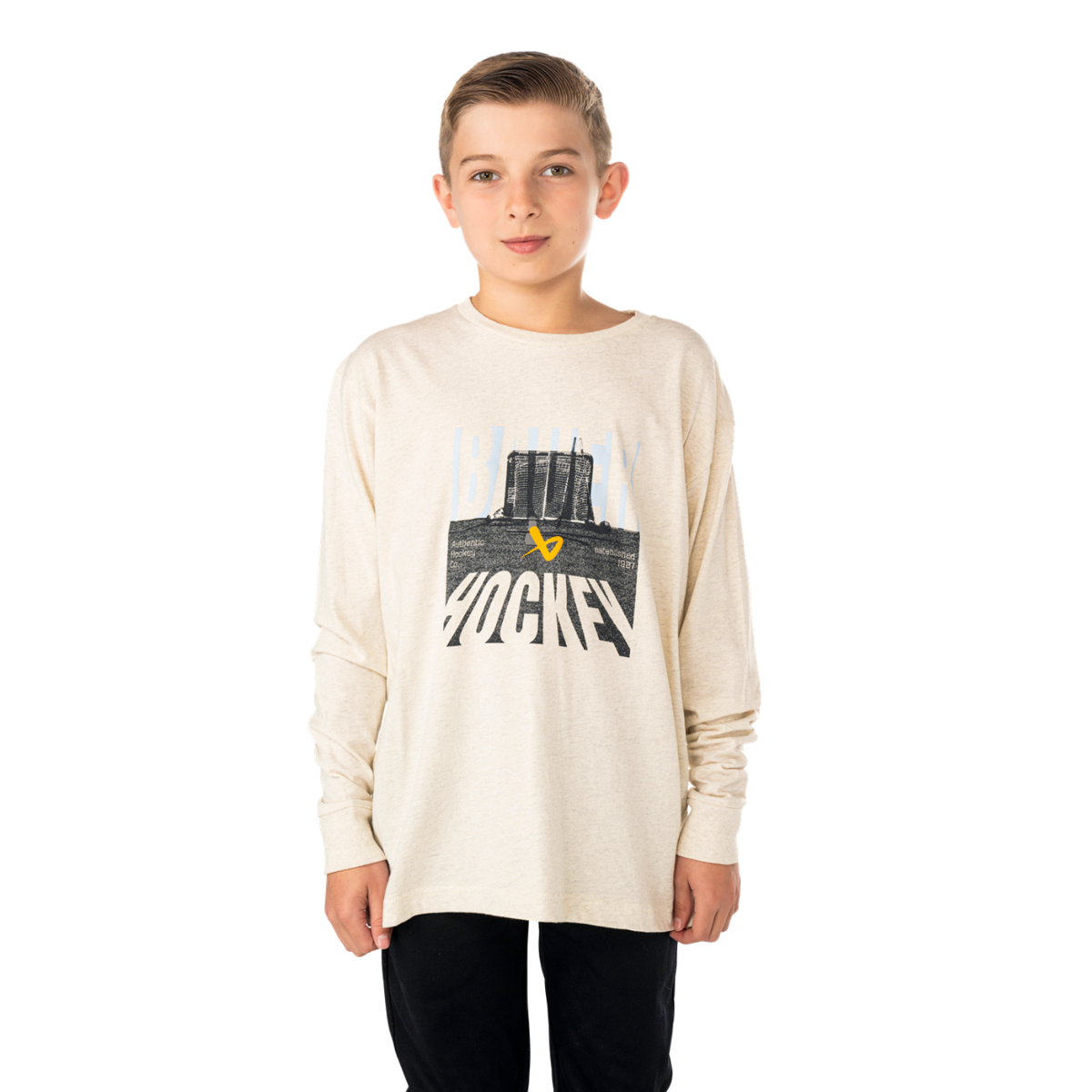 Triko BAUER S25 LS GRAPHIC TEE-YTH-WHT (1065897)