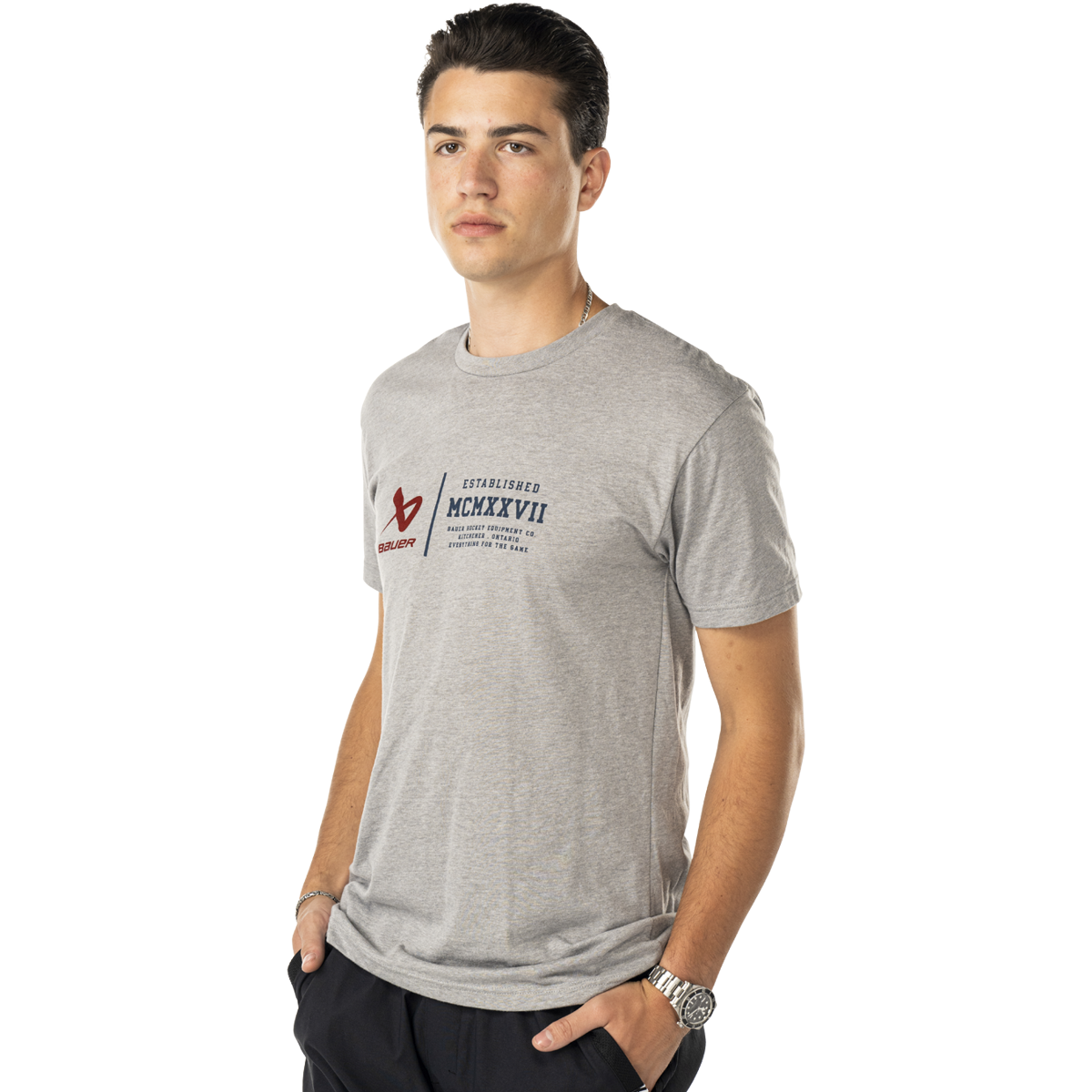 Triko BAUER S25 SS GRAPHIC TEE-SR-HGRY (1065653)