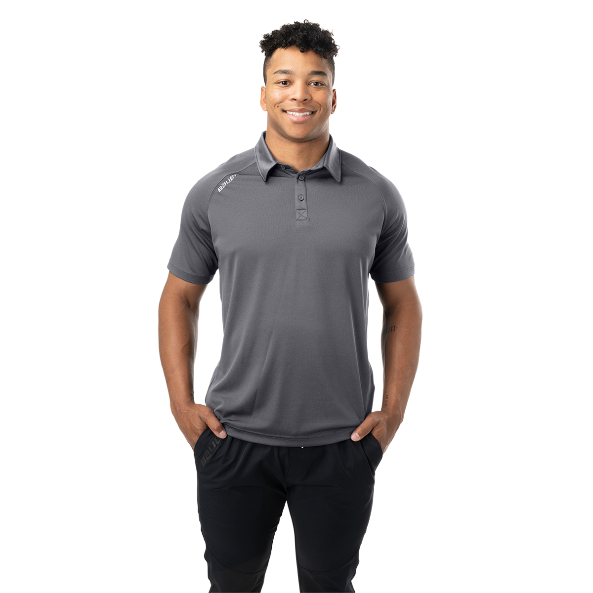 Triko BAUER S26 TEAM POLO-SR-GRY (1068664)