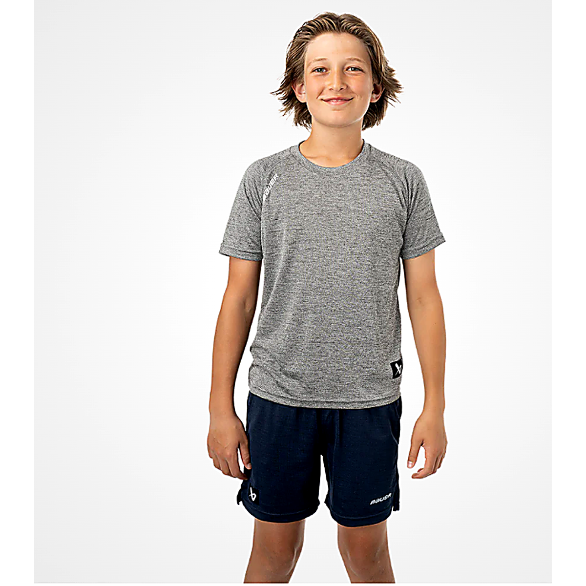 Triko BAUER TEAM TECH SS TEE YTH - GRY (1053552)